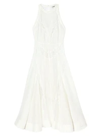 Lace Trim Midi Dress