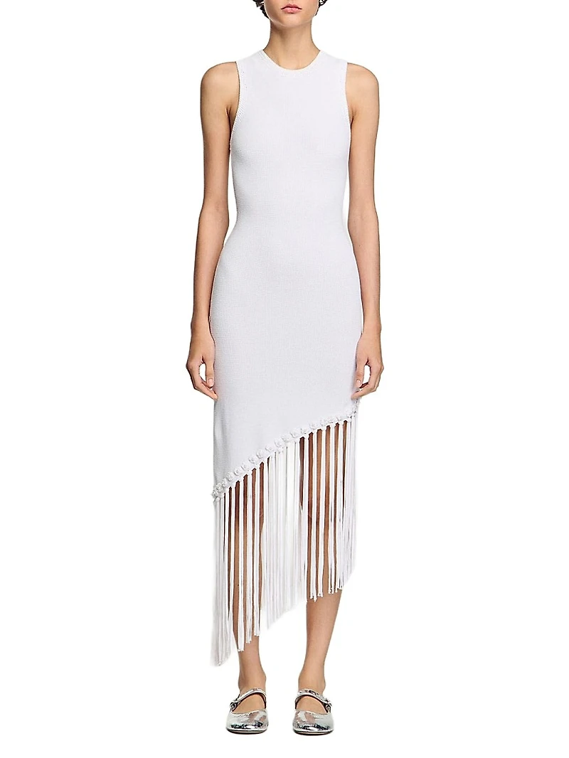 Fringed Crochet Maxi Dress