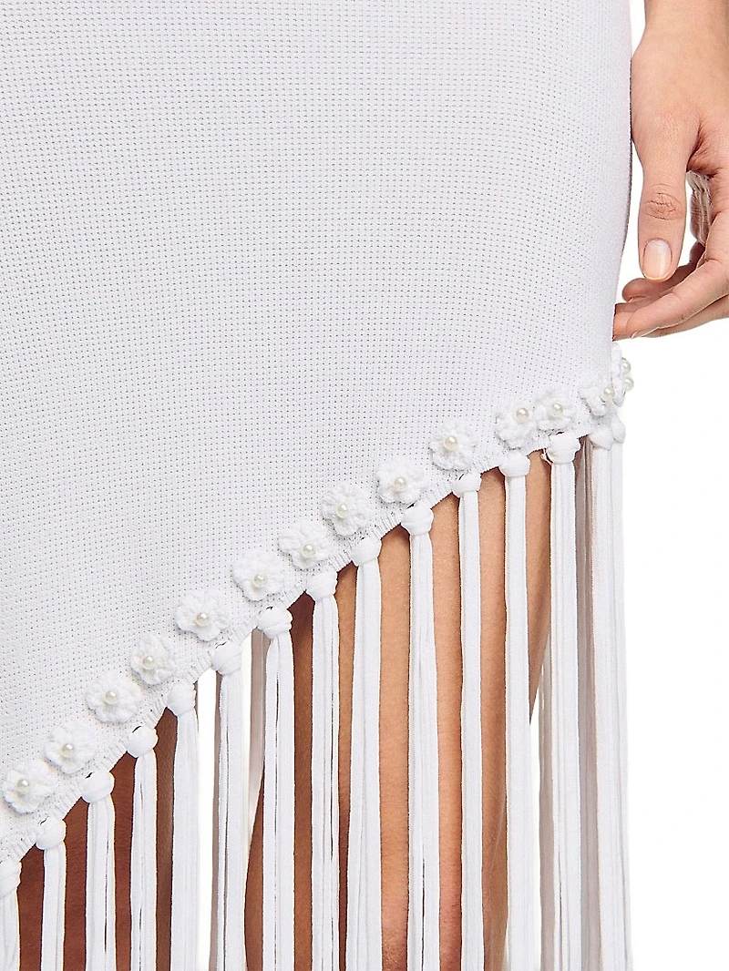 Fringed Crochet Maxi Dress