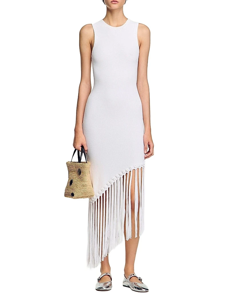 Fringed Crochet Maxi Dress