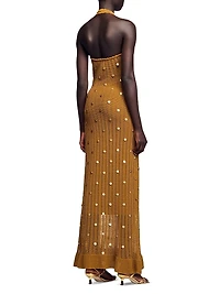 Maxi Knit Dress with Fringes