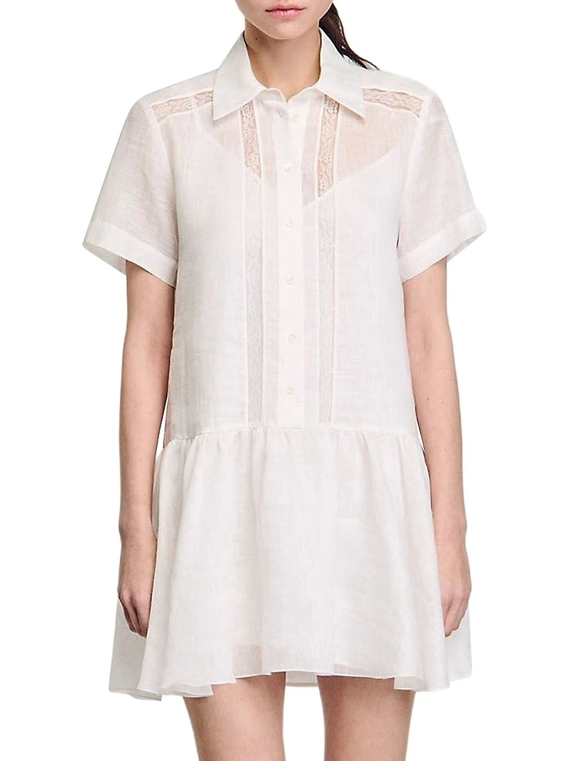 Mini Dress with Lace Details