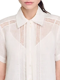 Mini Dress with Lace Details