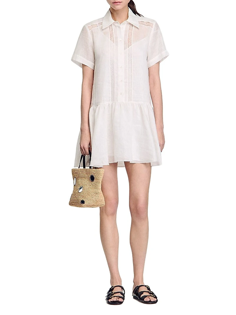 Mini Dress with Lace Details