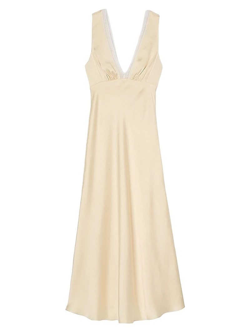 Satin-Effect Maxi Dress