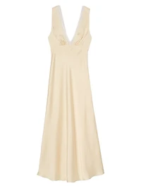 Satin-Effect Maxi Dress