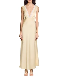 Satin-Effect Maxi Dress
