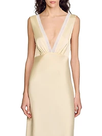 Satin-Effect Maxi Dress