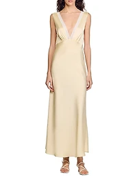 Satin-Effect Maxi Dress
