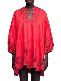 Mini Dress with Floral Details