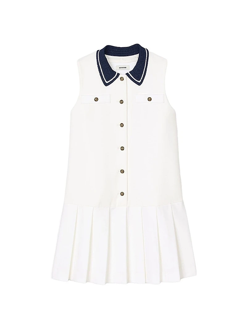 Mini Dress with Contrasting Collar
