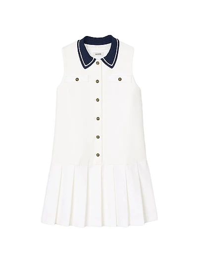 Mini Dress with Contrasting Collar
