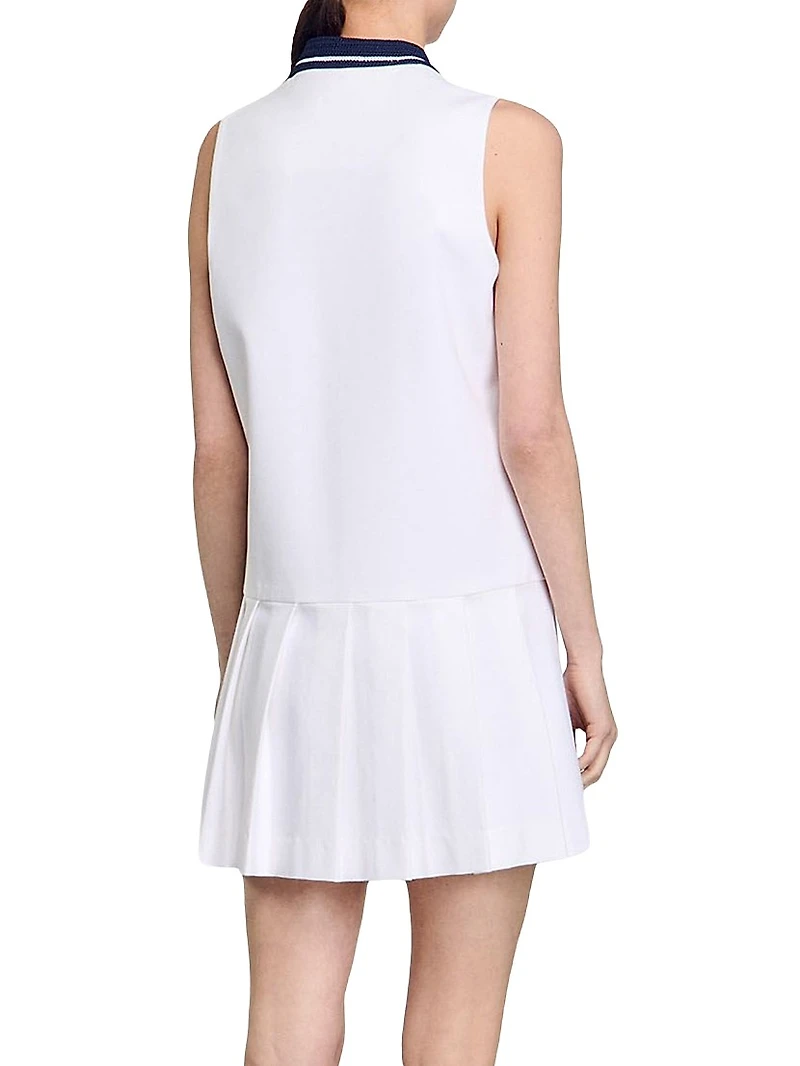 Mini Dress with Contrasting Collar