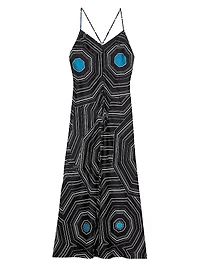 Patterned Silk Maxi Dress