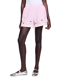 Rhinestone Striped Shorts