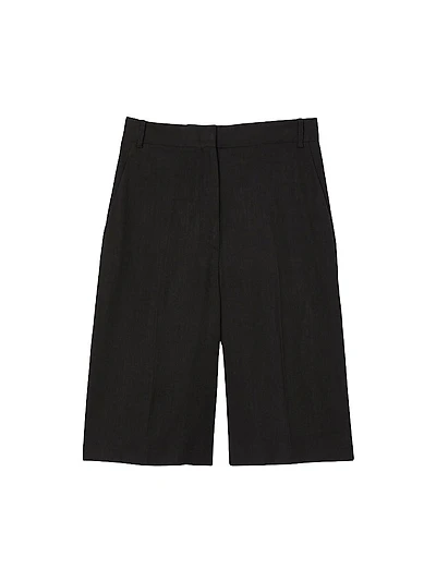 Linen-Blend Bermuda Shorts