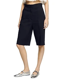 Linen-Blend Bermuda Shorts