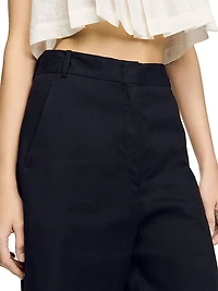 Linen-Blend Bermuda Shorts