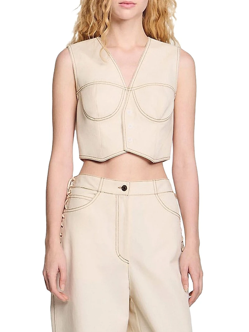 Denim Cropped Jacket