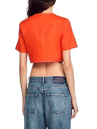 Crop Top with Cutout Design