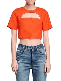 Crop Top with Cutout Design