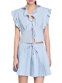 Rhinestone Ruffle Top