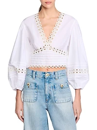 Poplin Crop Top