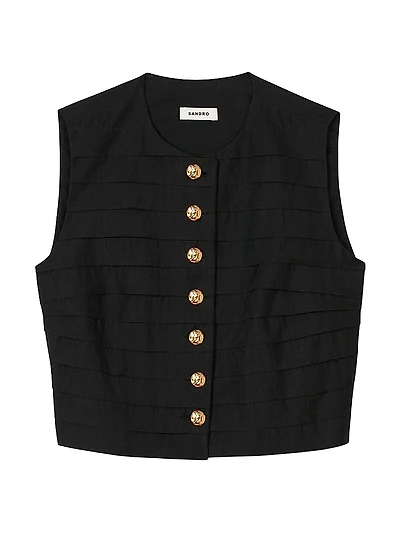 Pleated Crop Top