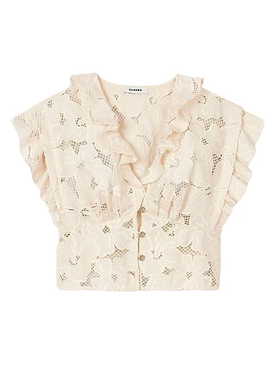 Embroidered Crop Top