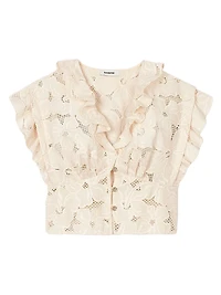 Embroidered Crop Top