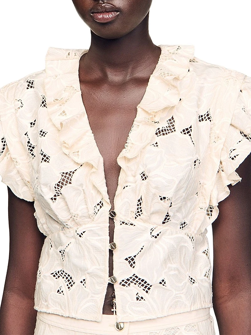 Embroidered Crop Top
