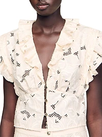 Embroidered Crop Top