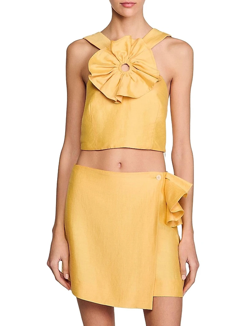 Ruffled Crop Top