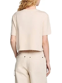 T-Shirt with Rhinestone Details