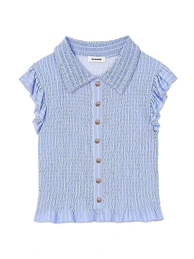 Striped Smocked T-Shirt