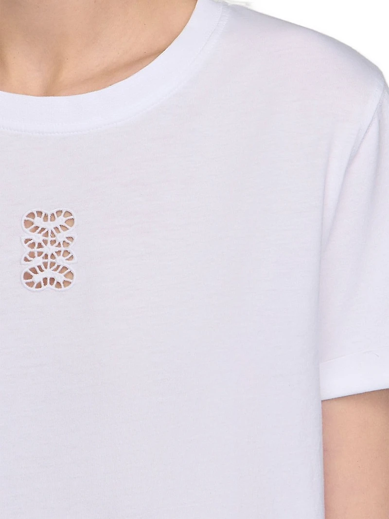 Cotton T-Shirt with Embroidery