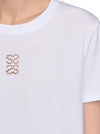 Cotton T-Shirt with Embroidery