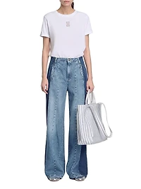 Cotton T-Shirt with Embroidery