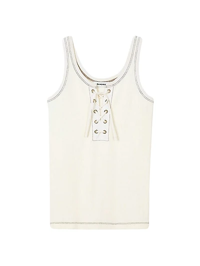 Lace-Up Vest Top