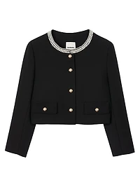 Jacket with Beaded Collar