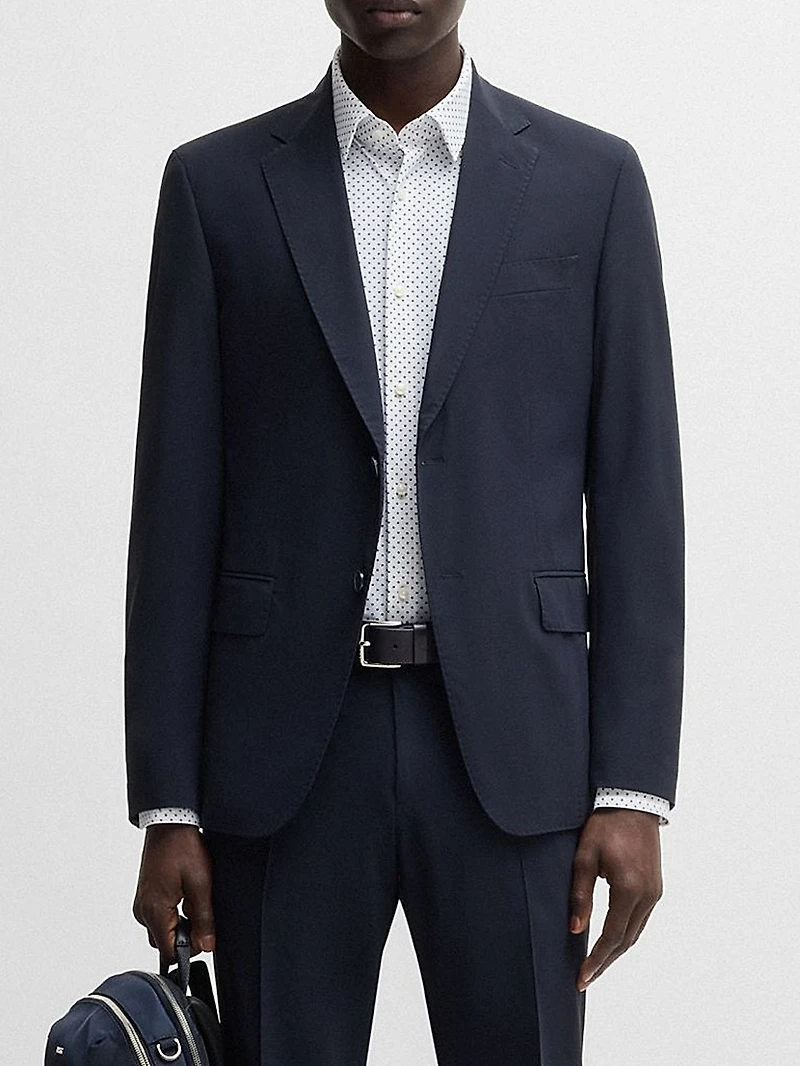 Slim-Fit Shirt Printed Performance-Stretch Jersey