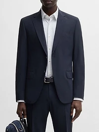 Slim-Fit Shirt Printed Performance-Stretch Jersey