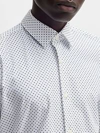 Slim-Fit Shirt Printed Performance-Stretch Jersey