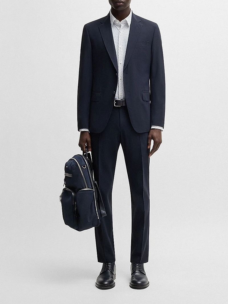 Slim-Fit Shirt Printed Performance-Stretch Jersey