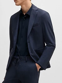 Slim-Fit Shirt Structured Performance-Stretch Jersey