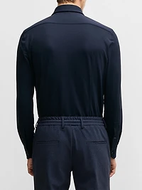 Slim-Fit Shirt Structured Performance-Stretch Jersey