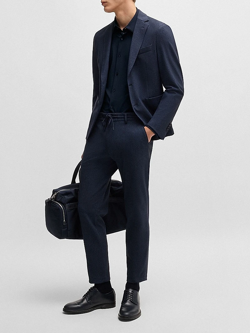 Slim-Fit Shirt Structured Performance-Stretch Jersey