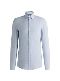 Slim-Fit Shirt Structured Performance Fabric