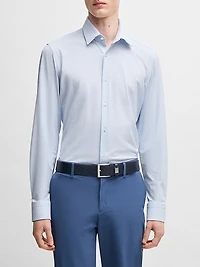 Slim-Fit Shirt Structured Performance Fabric