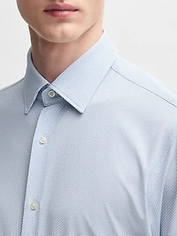 Slim-Fit Shirt Structured Performance Fabric